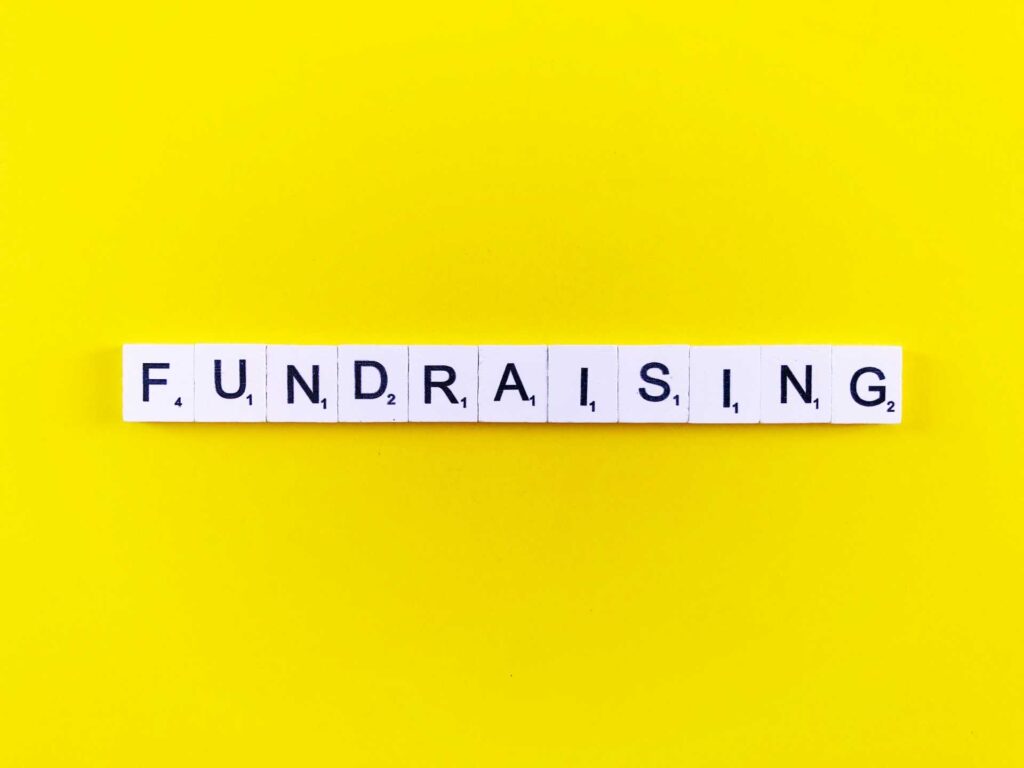 fundraising regulations, The word 'Fundraising' on blocks